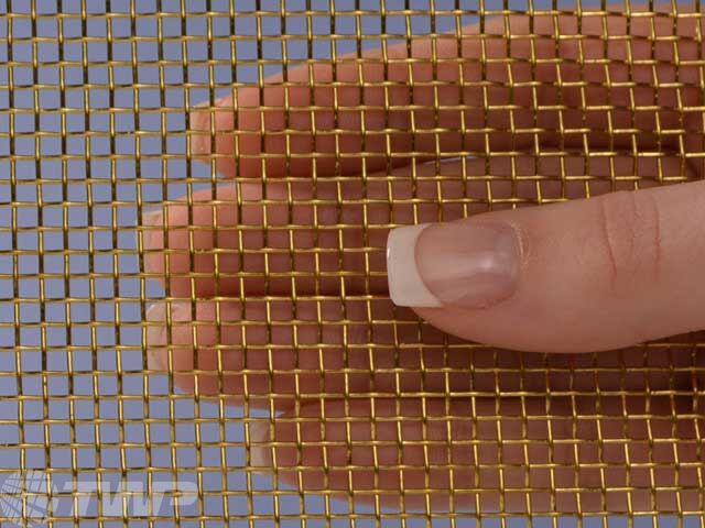 8 Mesh Brass Wire Mesh | Plain Weave, .097” Opening, .028