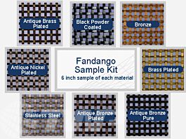 Mesh Samples Set Fandango Decorative Wire Mesh Sample Kit
