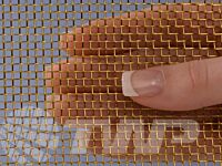 8 Mesh Brass Wire Mesh | Plain Weave, .097” Opening, .028" Wire Diameter
