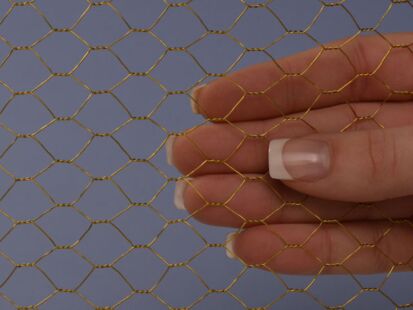 3/8" Mesh Brass 28 Gauge (.016") Wire Dia Hex Mesh