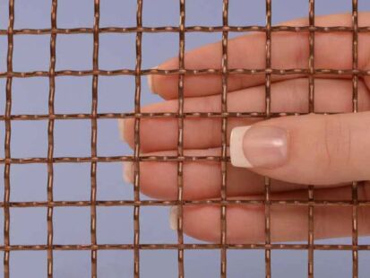 2 Mesh Intercrimp Bronze .063" Wire Dia