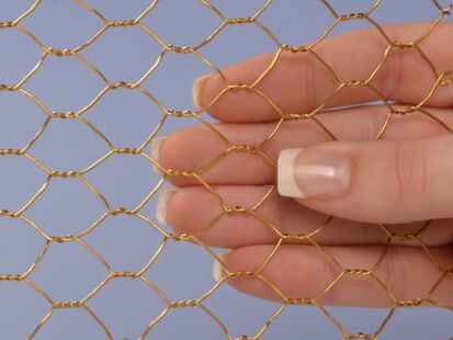 1/2" Mesh Bronze 22 Gauge (.028") Wire Dia Hex Mesh