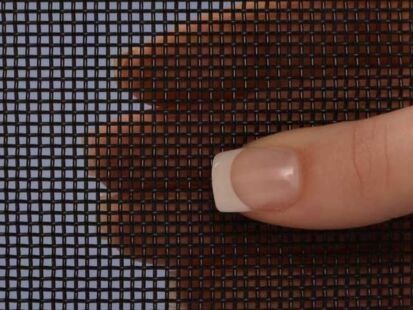 12 Mesh Black Poly Stainless .028" Wire Dia