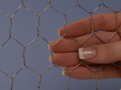 1" Mesh T304 Stainless Steel 20 Gauge (.035") Wire Dia Hex Mesh