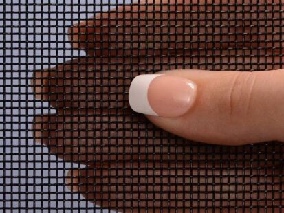 12 Mesh Black Poly Stainless .023" Wire Dia
