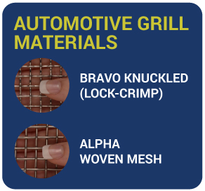 Automotive grill wire mesh materials