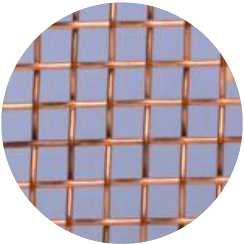 Copper wire mesh.